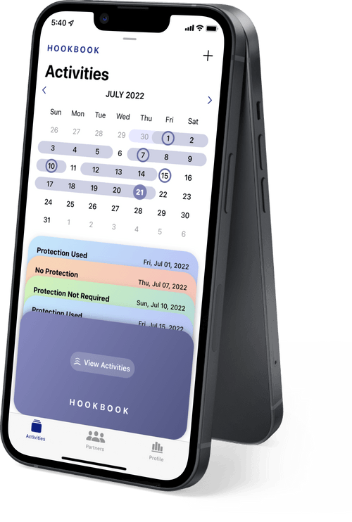 HookBook-Monatskalender und Stapel der Aktivitätskarten